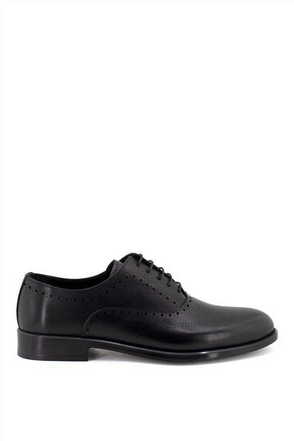 Marcomen 5266C Erkek Hakiki Deri Klasik Ayakkabı Siyah