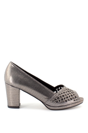 Ayakkabı Fuarı 20Y.Ka9959 Kadın Topuklu Ayakkabı Platin