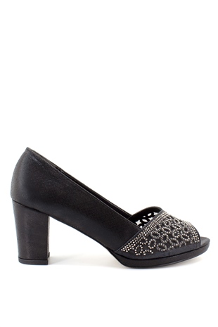 Ayakkabı Fuarı 20Y.Ka9959 Kadın Topuklu Ayakkabı Siyah