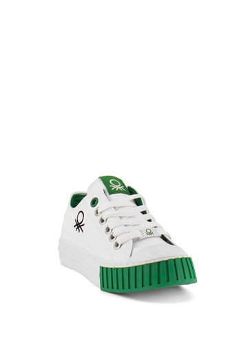 Benetton BN-30557 Filet Erkek Çocuk Spor Ayakkabı Beyaz - Yeşil