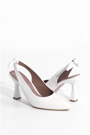 Elit Ang701C Kadın Topuklu Ayakkabı Beyaz