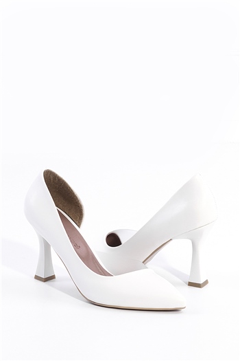 Elit Ang753C Kadın Topuklu Ayakkabı Beyaz