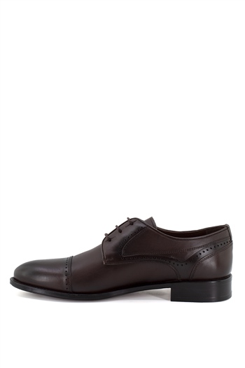 Elit KcmNz011C Erkek Hakiki Deri Klasik Ayakkabı Kahverengi