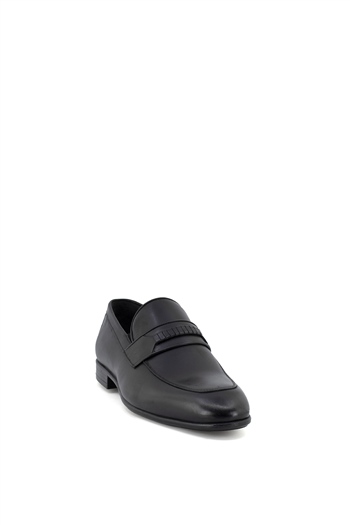 Elit KcmNz0370C Erkek Hakiki Deri Klasik Ayakkabı Siyah