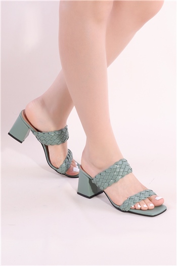 Elit Mst1080C Kadın Topuklu Ayakkabı Mint Yeşil