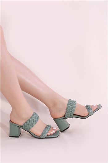 Elit Mst1080C Kadın Topuklu Ayakkabı Mint Yeşil