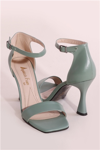 Elit Mst1321C Kadın Topuklu Ayakkabı Mint Yeşil