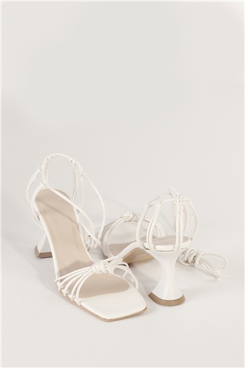 Elit Ozi01C Kadın Topuklu Ayakkabı Beyaz