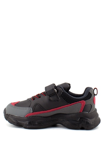 Fuar Prm1668C F Erkek Çocuk Spor Ayakkabı Siyah - Kırmızı