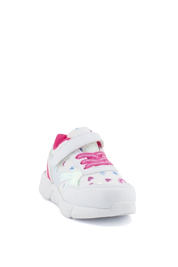 M.P 221-3431PT Patik Kız Çocuk Spor Ayakkabı Beyaz - Fuşya