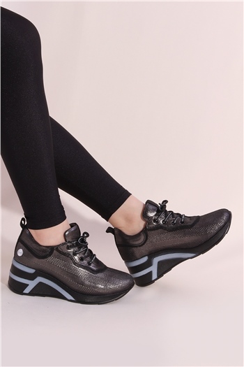 Mammamia 22YA-280C Kadın Dolgu Topuk Ayakkabı Platin