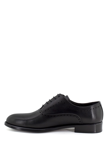 Marcomen 5266C Erkek Hakiki Deri Klasik Ayakkabı Siyah